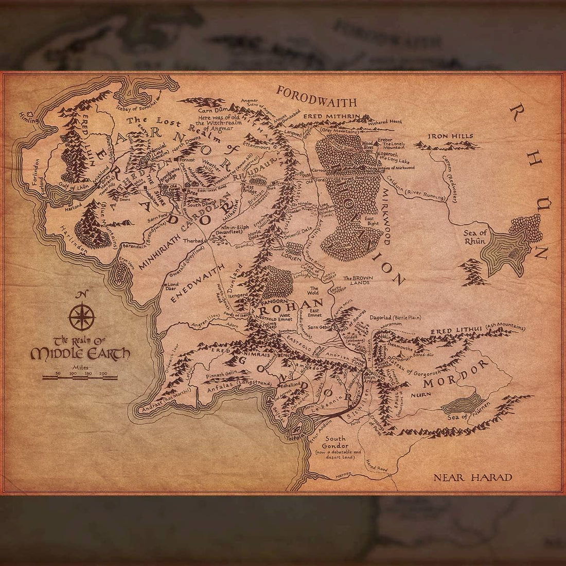 ¿Como es el mapa completo de El Señor de los Anillos?