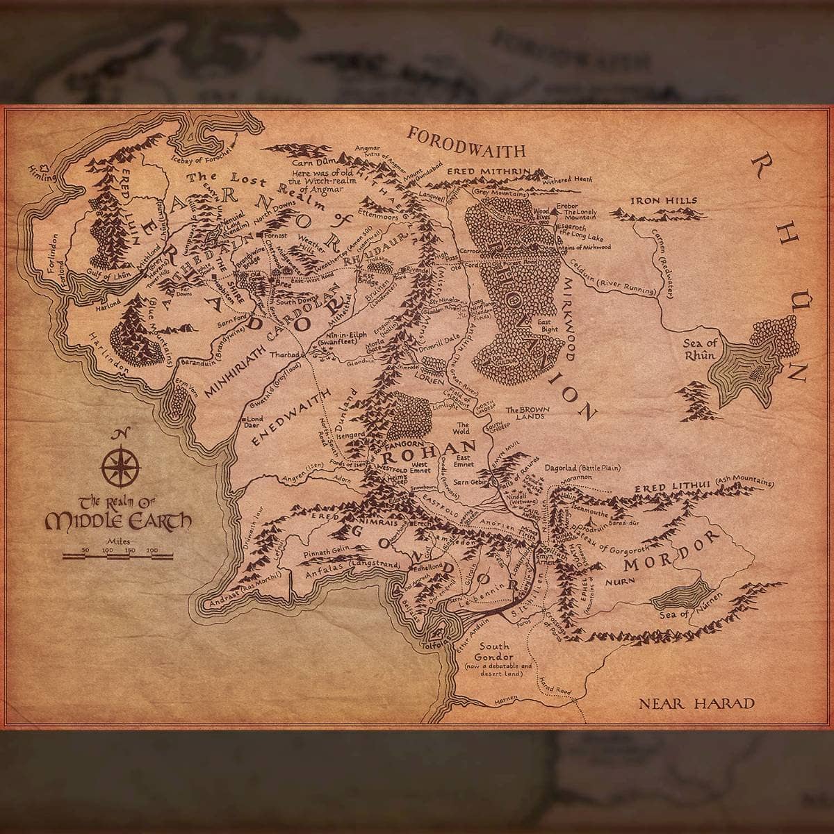 ¿Como es el mapa completo de El Señor de los Anillos?