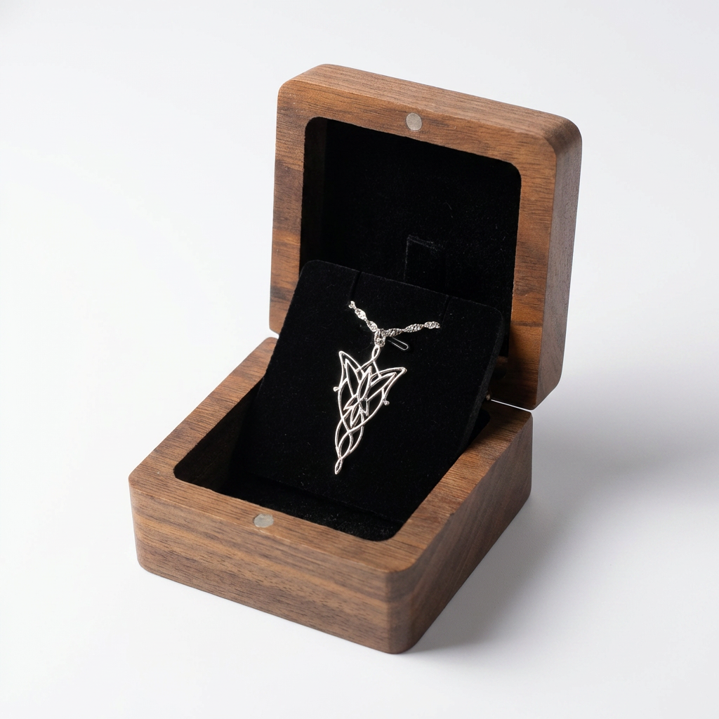 Collar de Arwen - La Estrella de la Tarde en Plata de Ley