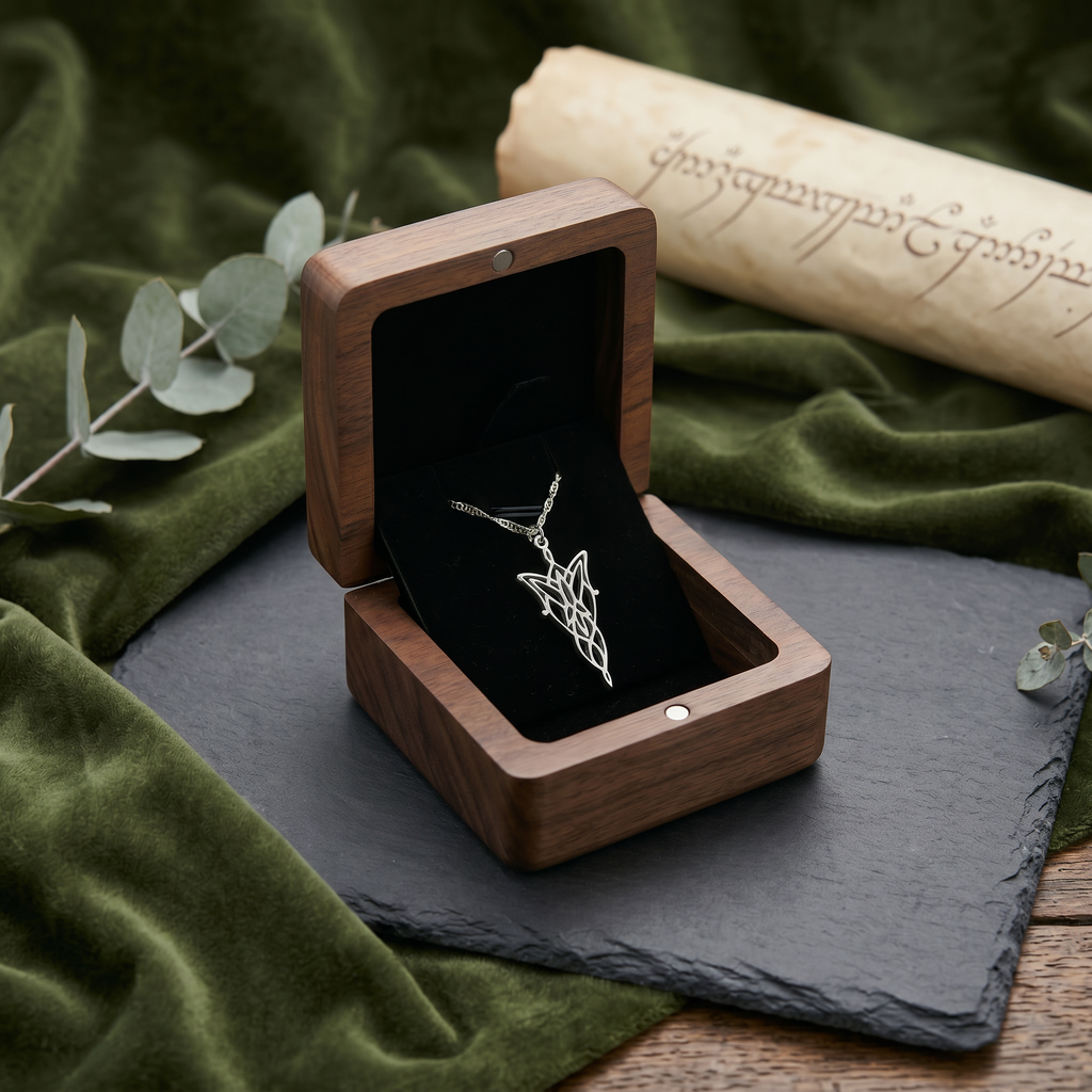 Collar de Arwen - La Estrella de la Tarde en Plata de Ley