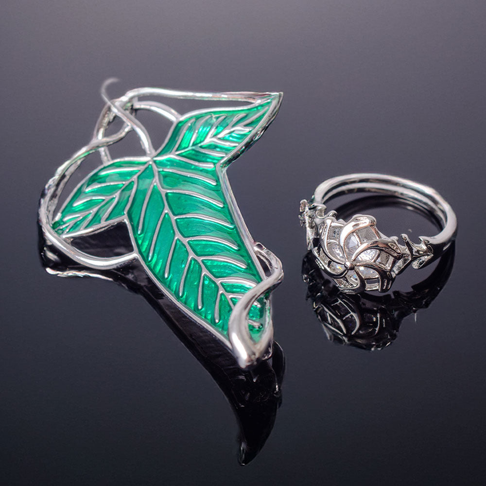 Pack Galadriel - Anillo Nenya y Hoja de Lórien