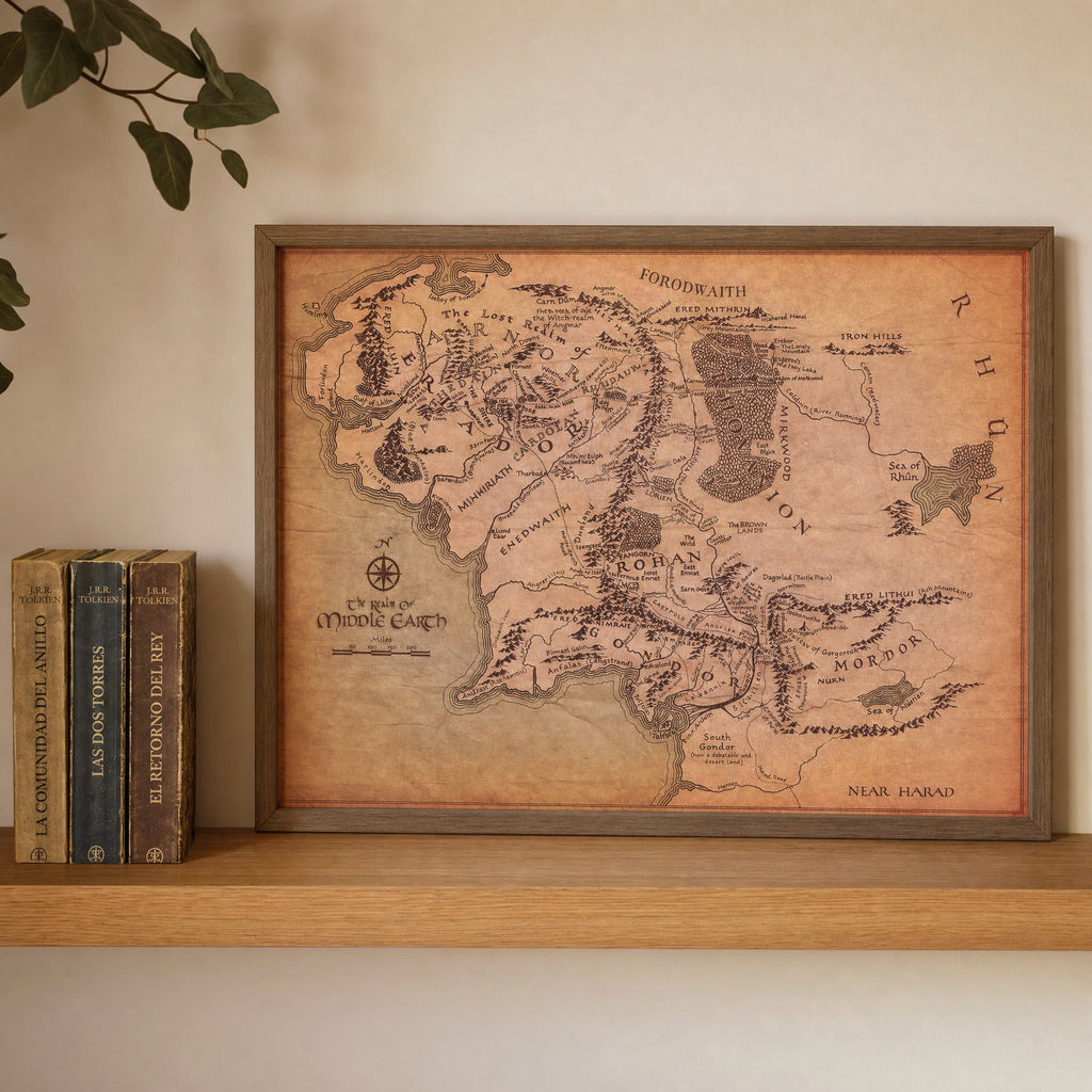 Mapa de la Tierra Media en El Señor de los Anillos