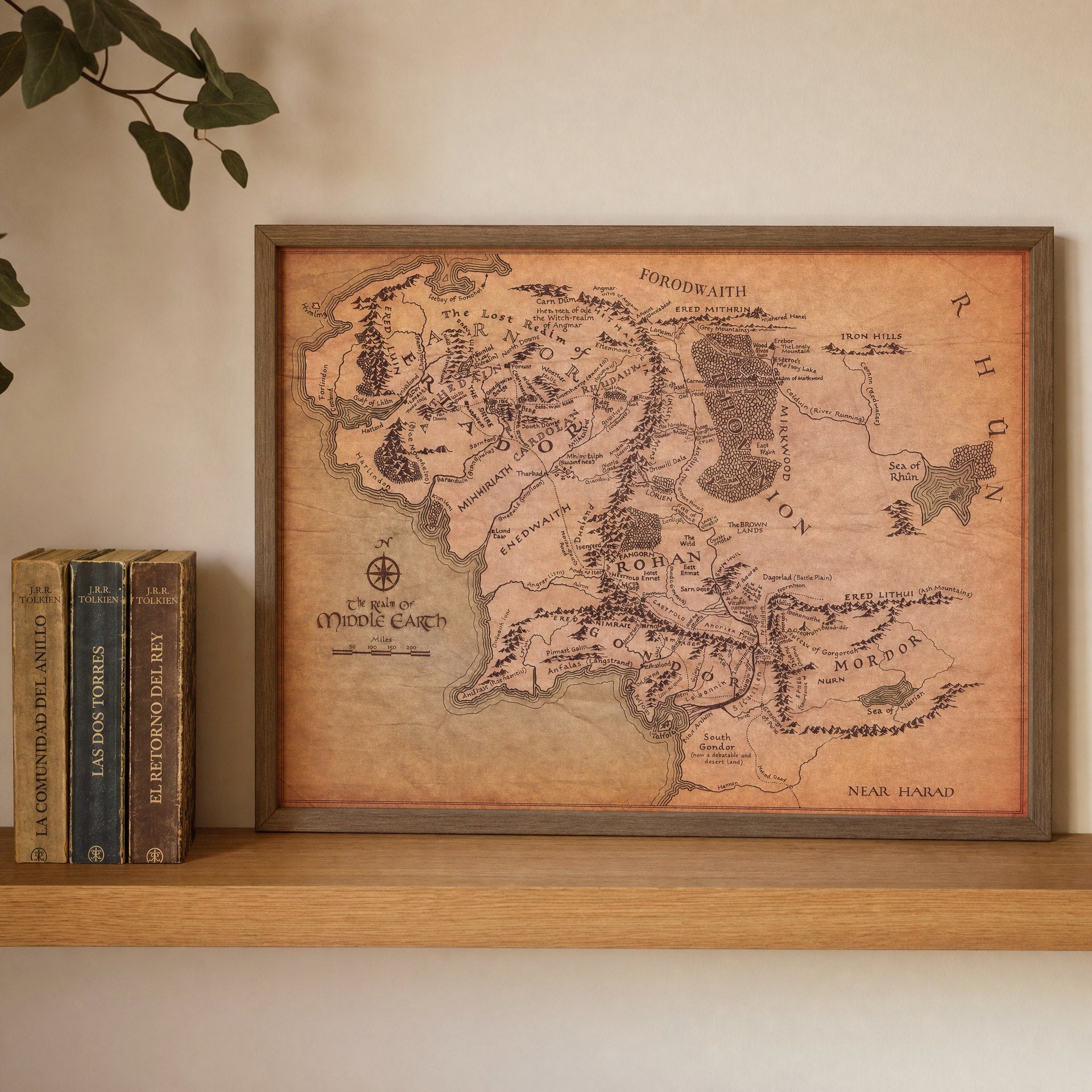 Mapa de la Tierra Media en El Señor de los Anillos