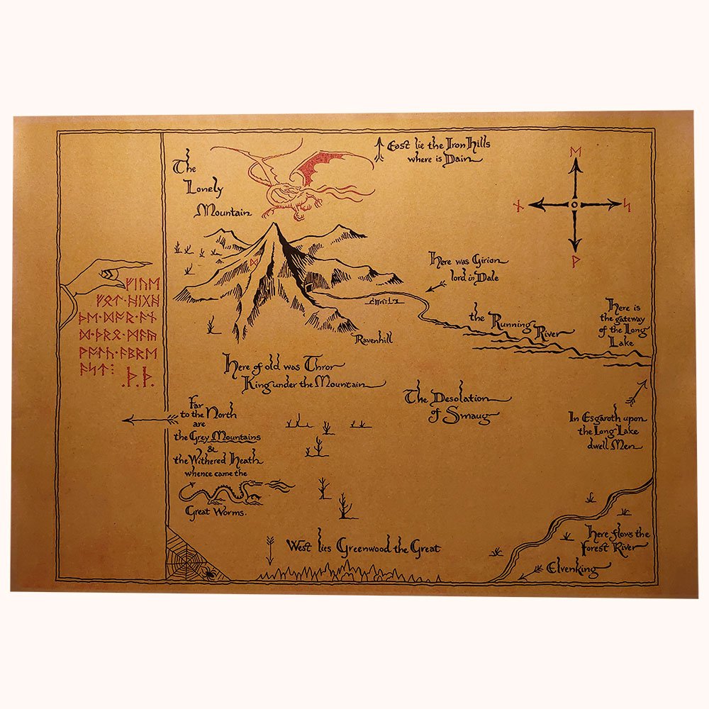 Mapa de Erebor, la montaña solitaria – El Hobbit